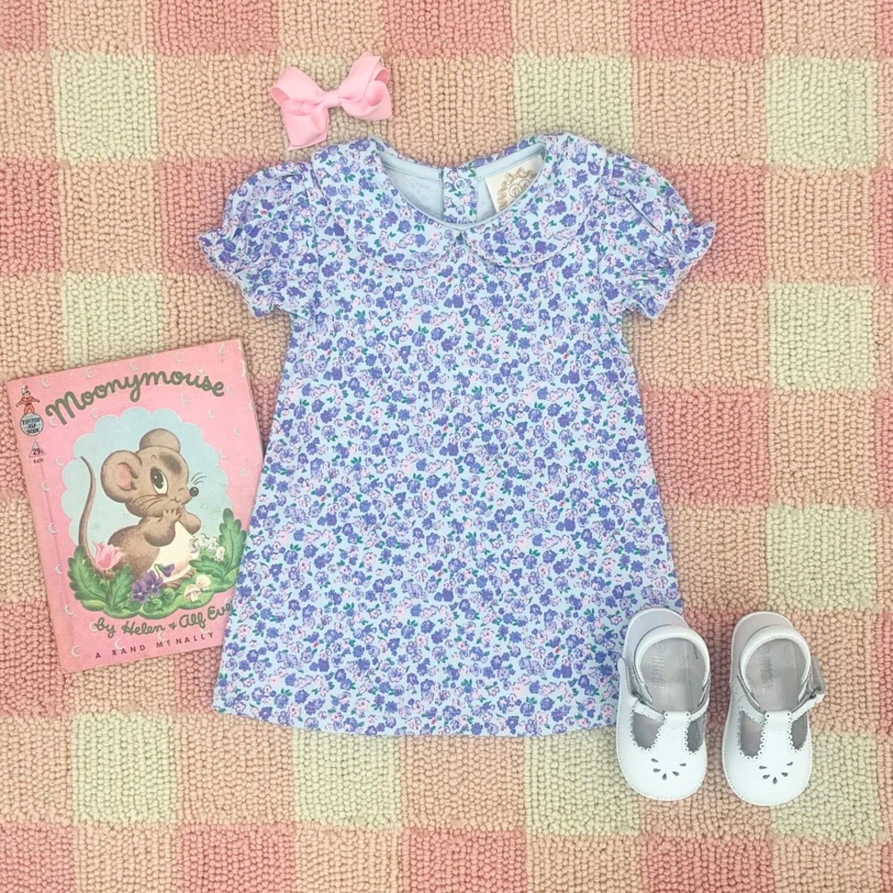 TBBC Maude’s Peter Pan Collar Dress Mableton Minnie Floral 3T
